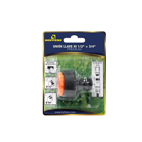 Union Llave HI 1/2" x 3/4" Blister Hoffens