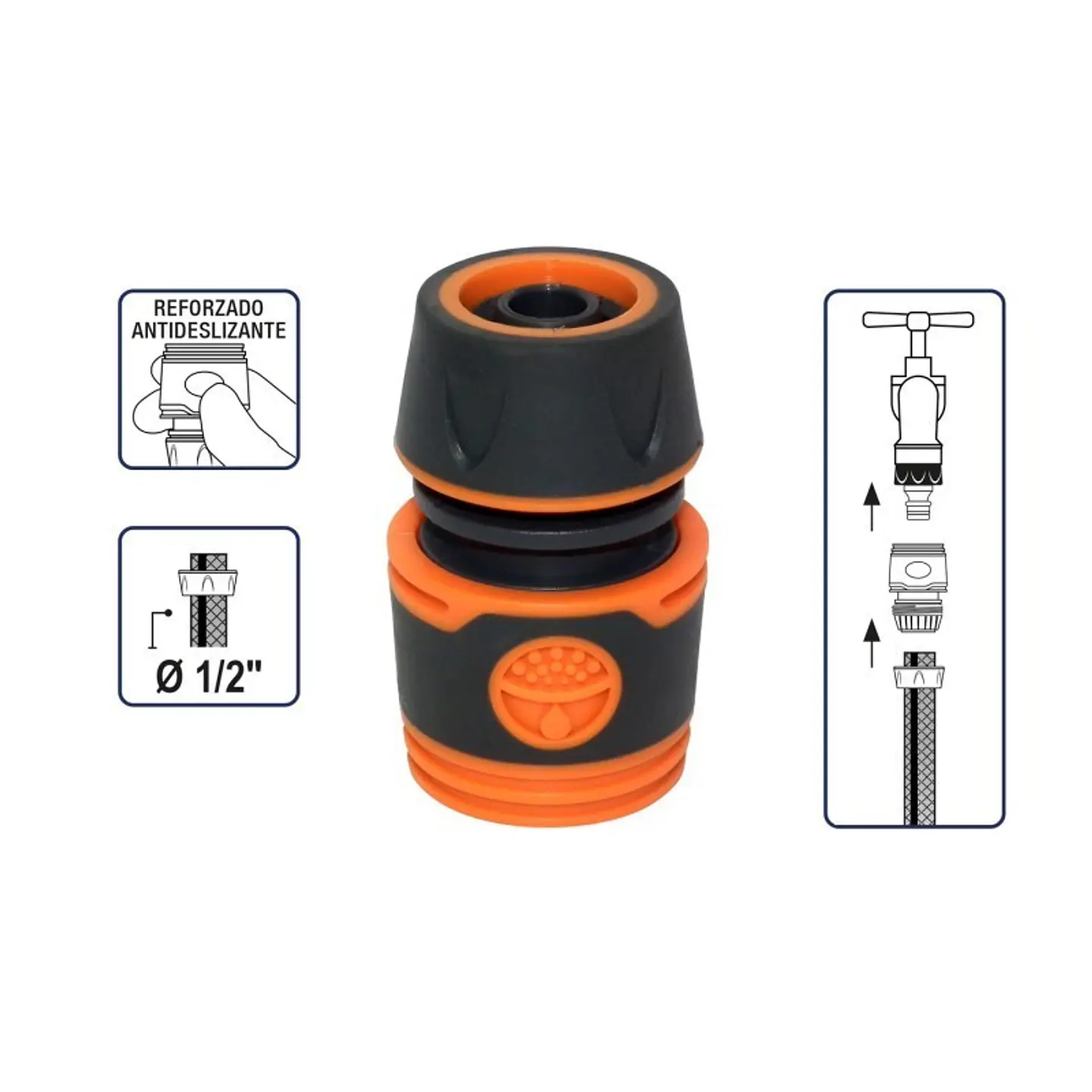 Conector Rapido Simple 1/2 