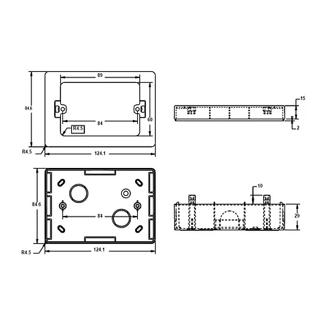Caja Chuqui Blanca PVC Canaleta y Tubo Hoffens