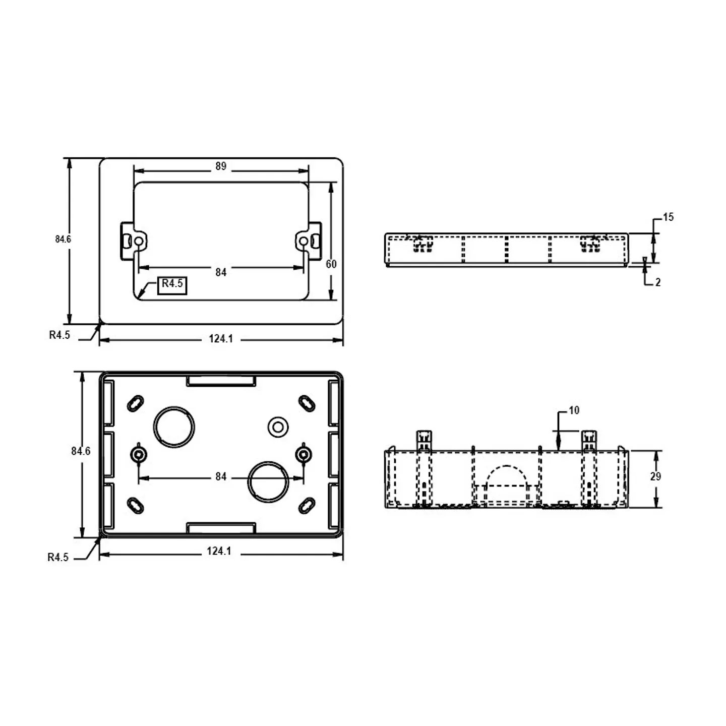 Caja Chuqui Blanca PVC Canaleta y Tubo Hoffens 2