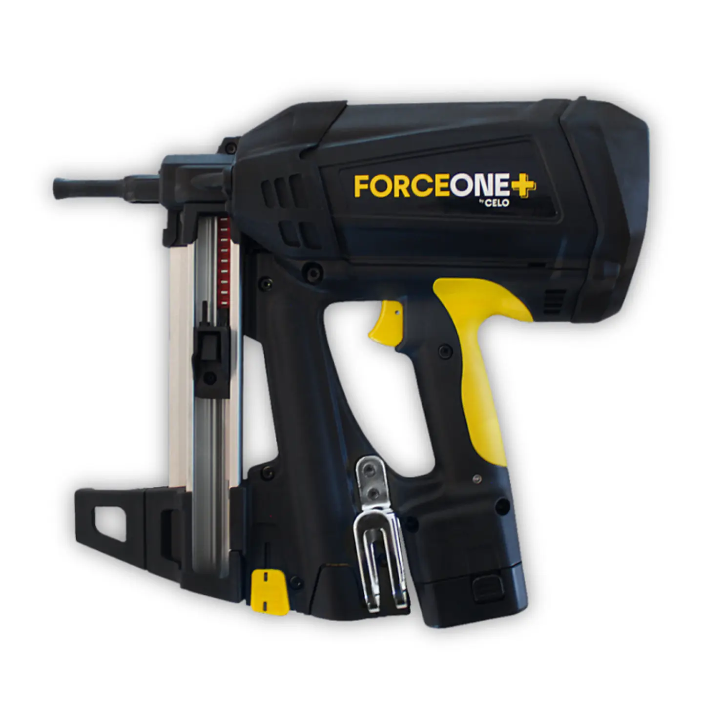 Clavadora a gas FORCE ONE+ CELO FONEPLUS20 · cargador 20 clavos 1