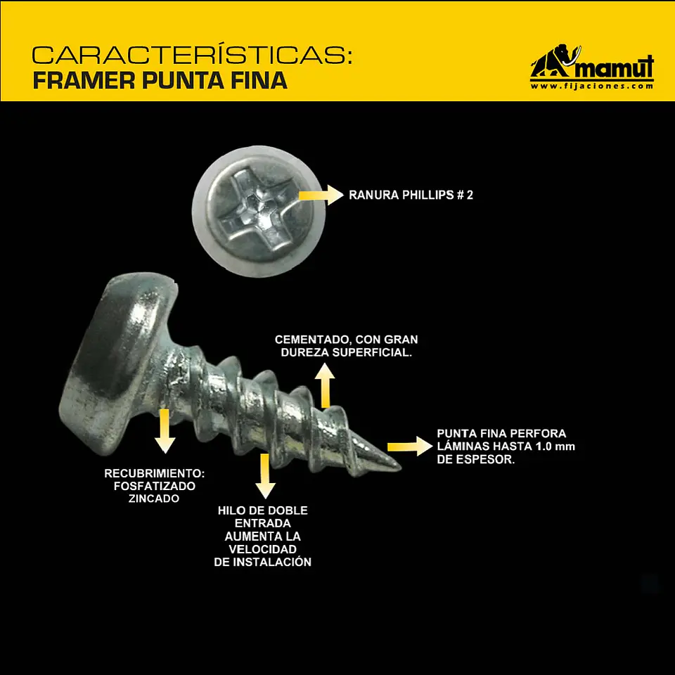 Framer Punta Fina #7 x 7/16