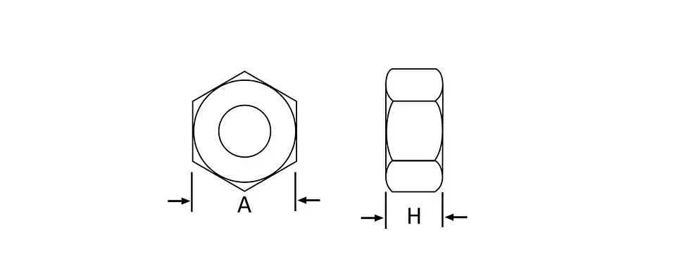 Tuerca Cocina Hexagonal Unc #5-40 (1/8