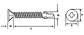 Autoperforante Phillips con Alas Cabeza Plana 1/4-14 x 2 3/4