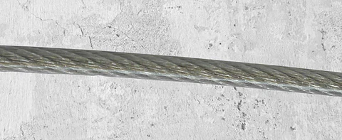 Cable de Acero Pulido 6x7 + PVC 1/16-3/32" Mamut - Rollo 200m · Caja de 200 un.
