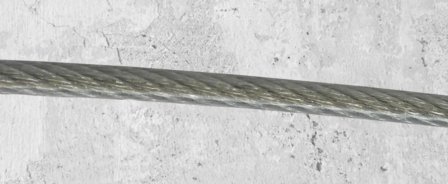 Cable de Acero Pulido 6x7 Forrado en Pvc, Ø Cable 3/16