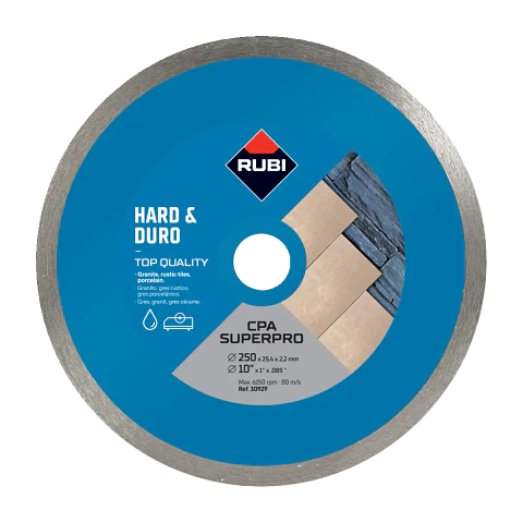 Disco Diamantado Continuo CPA 250 mm Superpro Piedra y Materiales Duros · Rubi