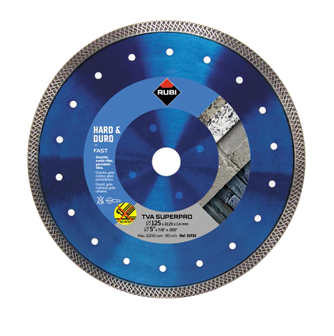 Disco Diamantado Turbo Viper TVA 125 mm Superpro para Piedra Corte en Seco · Rubi