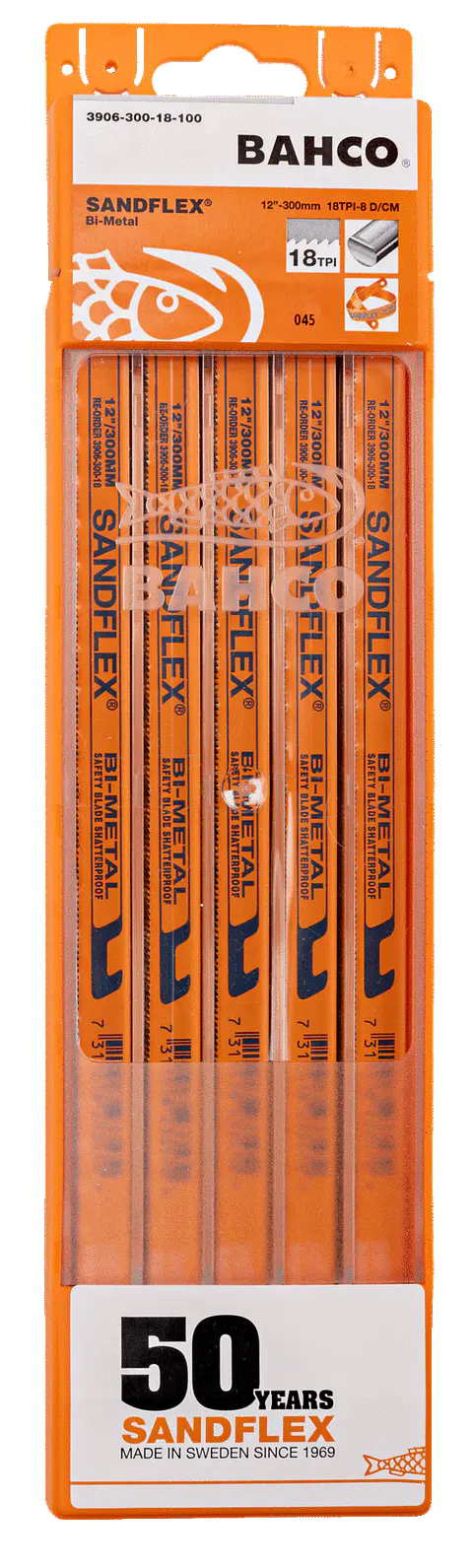 Bahco Hojas de Sierra Sandflex 300mm 18TPI (3906-300-18-100)