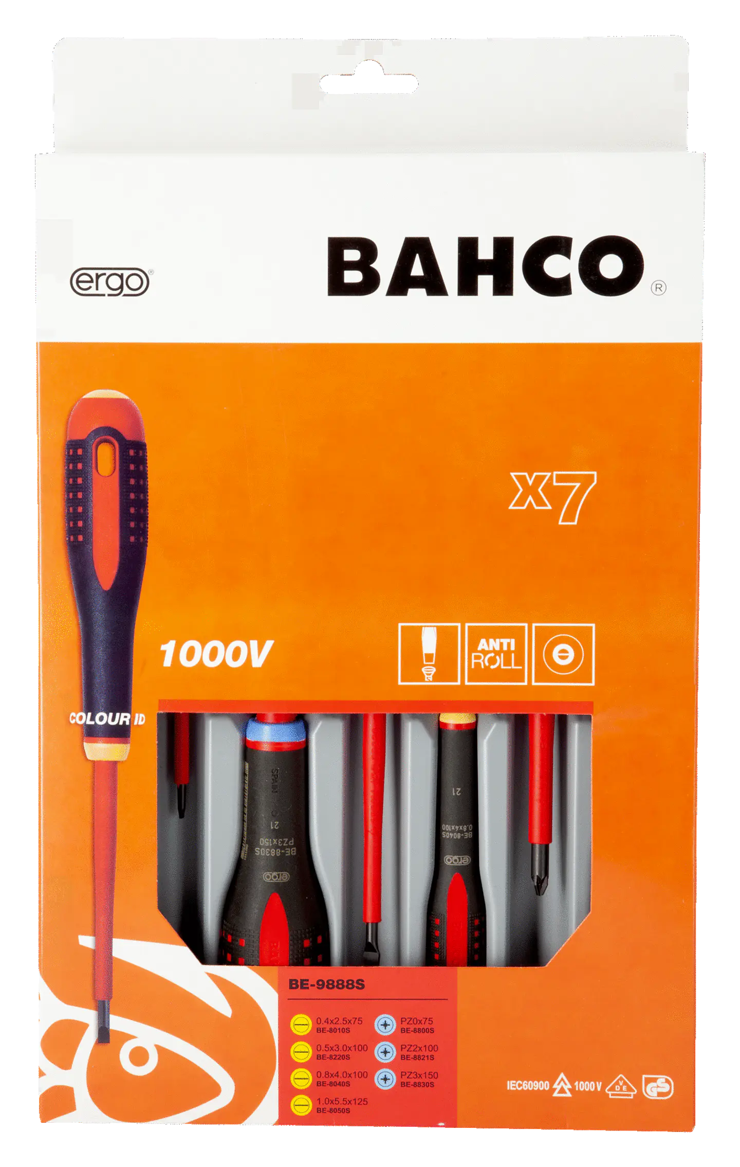 Bahco Juego Destornilladores Aislados 1000V (BE-9888S) 3