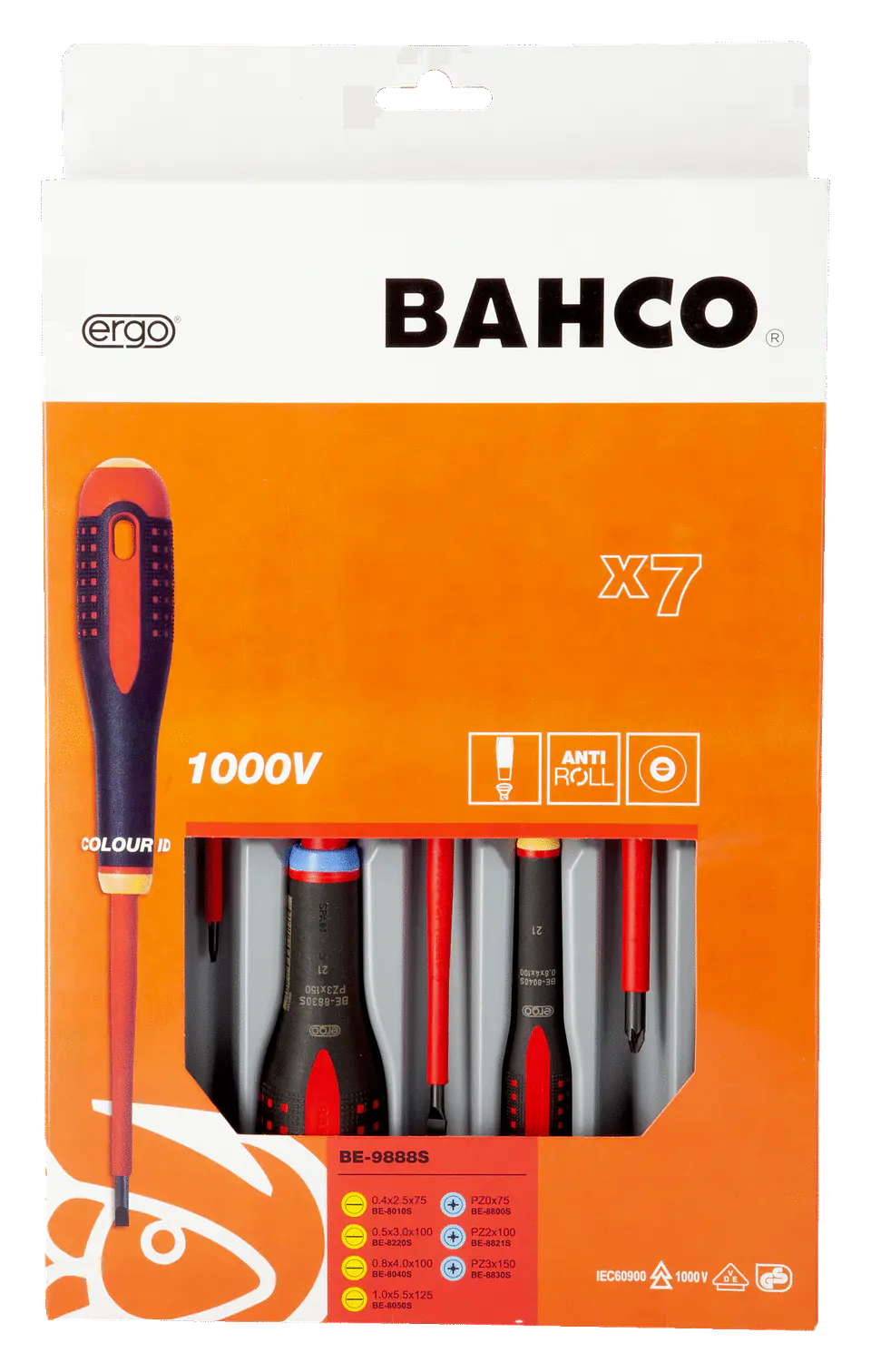Bahco Juego Destornilladores Aislados 1000V (BE-9888S) 3