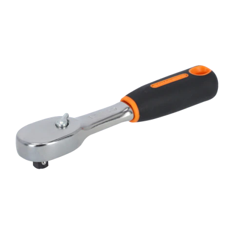 Carraca de cabeza tipo pera reversible de 1/4" con 72 dientes y un ángulo de acción de 5° de 120 mm Bahco 6950