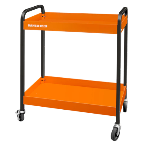 Carro naranja con dos bandejas de aluminio de 759 mm x 432 mm x 1025 mm Bahco 1470KC2