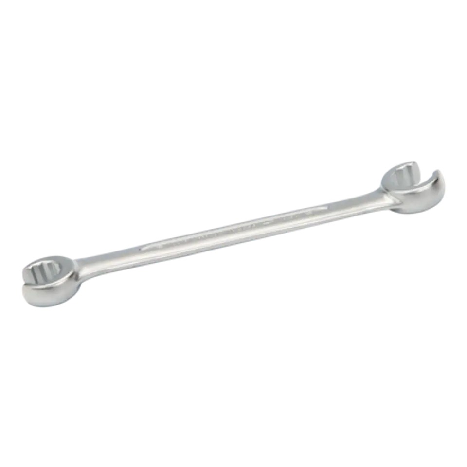 Llave para racores acodada de dos bocas de 14 mm x 15 mm con acabado cromado de 170 mm Bahco 1949M-14-15 1