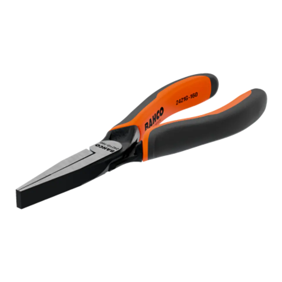 Alicates ERGO™ de boca plana y cabeza larga, con mangos bi-materiales (140 mm) Embalaje industrial Bahco 2421 G-140IP 1