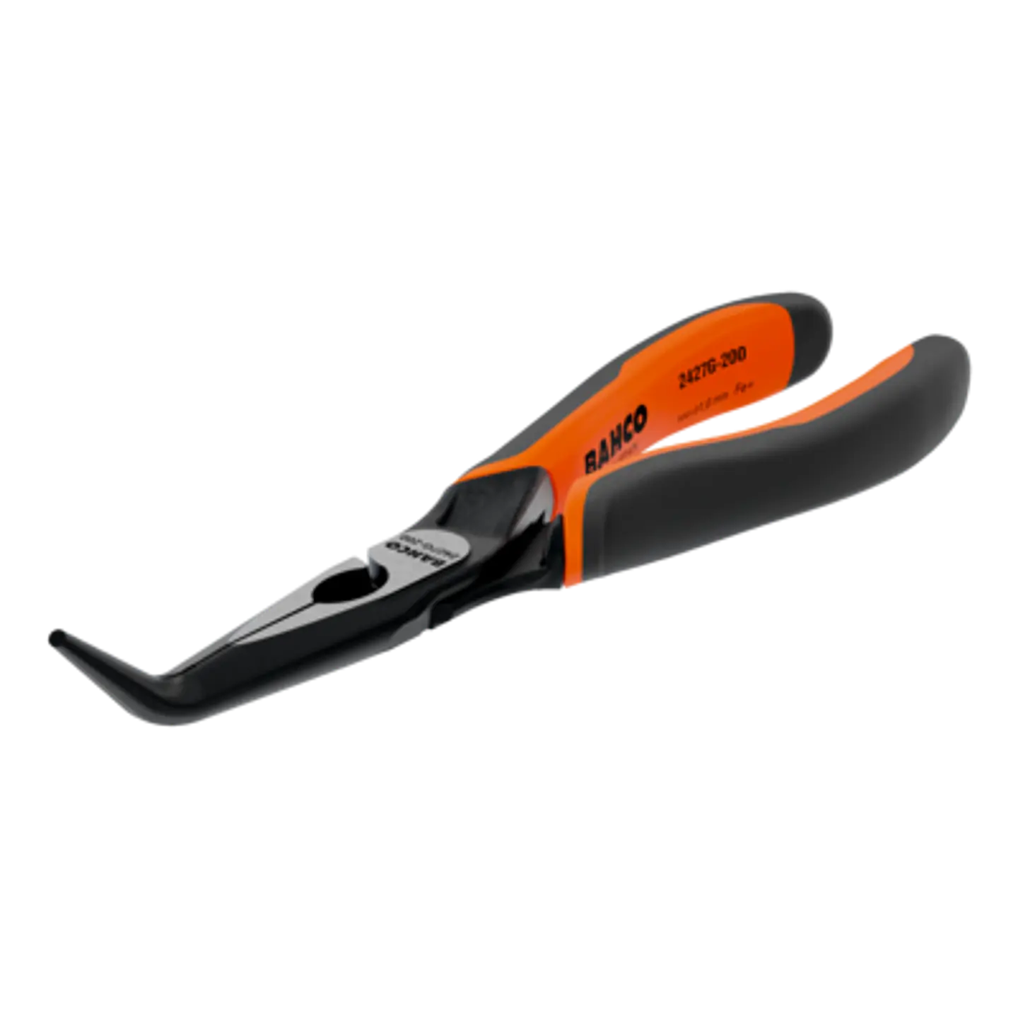 Alicates ERGO™ de boca semirredonda y punta curvada 45º, con mangos bi-materiales (200 mm) Bahco 2427 G-200 1