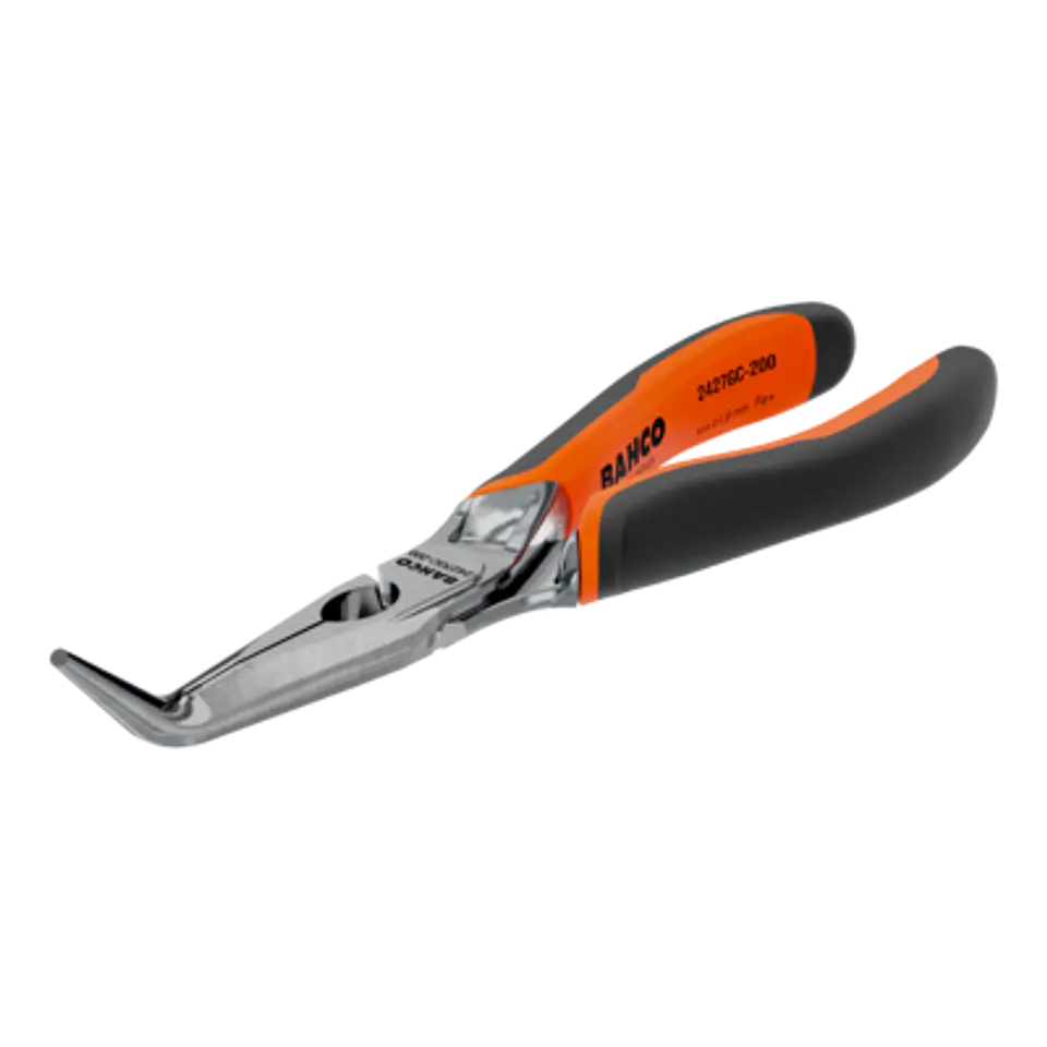 Alicates ERGO™ de boca semirredonda y punta curvada 45º, cromados, con mangos bi-materiales (160 mm) Embalaje industrial Bahco 2427 GC-160IP 1