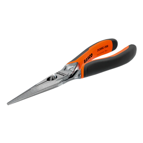 Alicates ERGO™ de boca semirredonda cromados, con mangos bi-materiales (200 mm) Embalaje industrial Bahco 2430 GC-200 IP