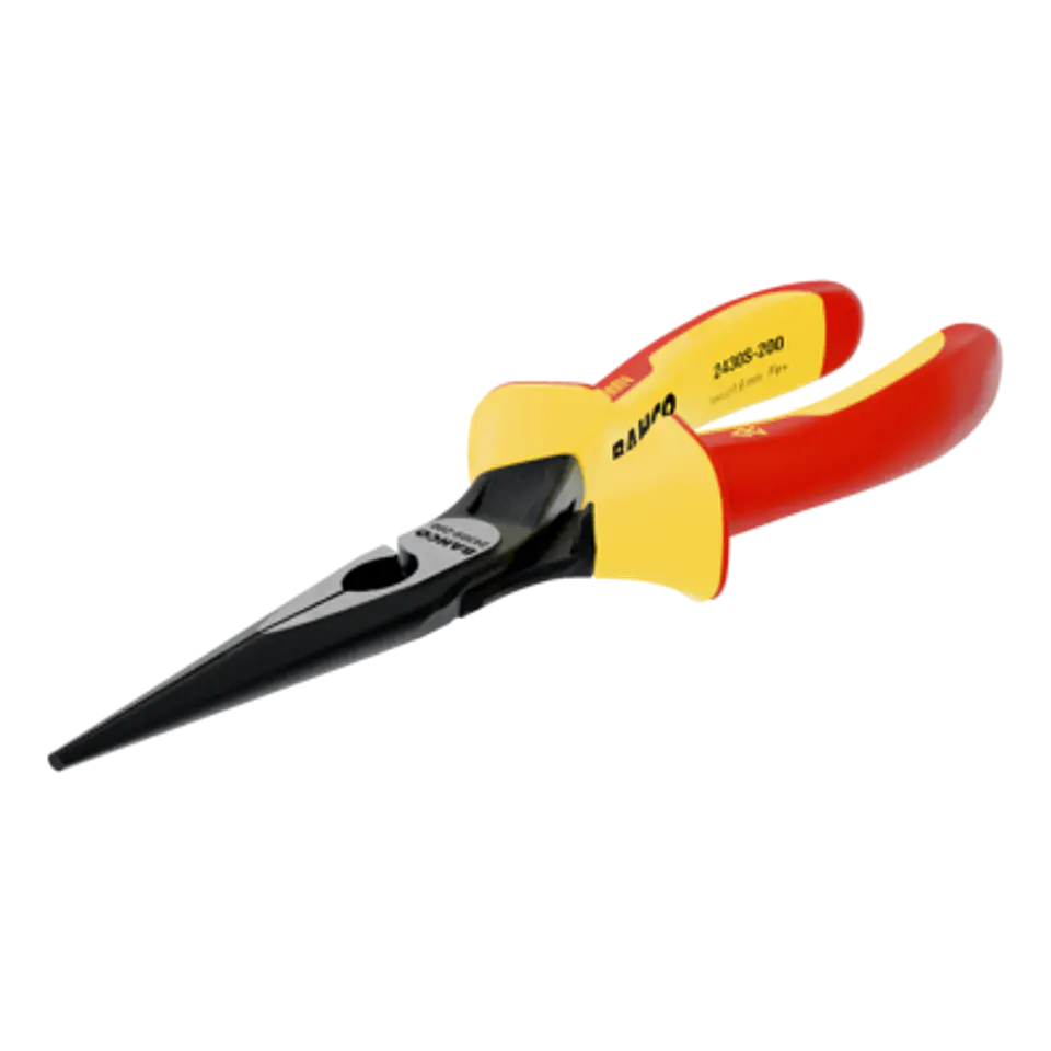 Alicates ERGO™ de boca semirredonda con mangos bi-materiales aislados (200 mm) Bahco 2430 S-200 1