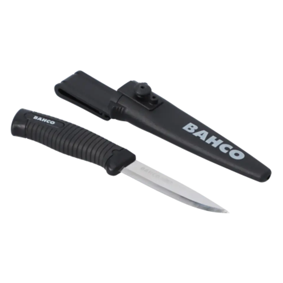 Display con 15 cuchillos de acero inoxidable con mango negro bi-componente Bahco 2446-BL 1