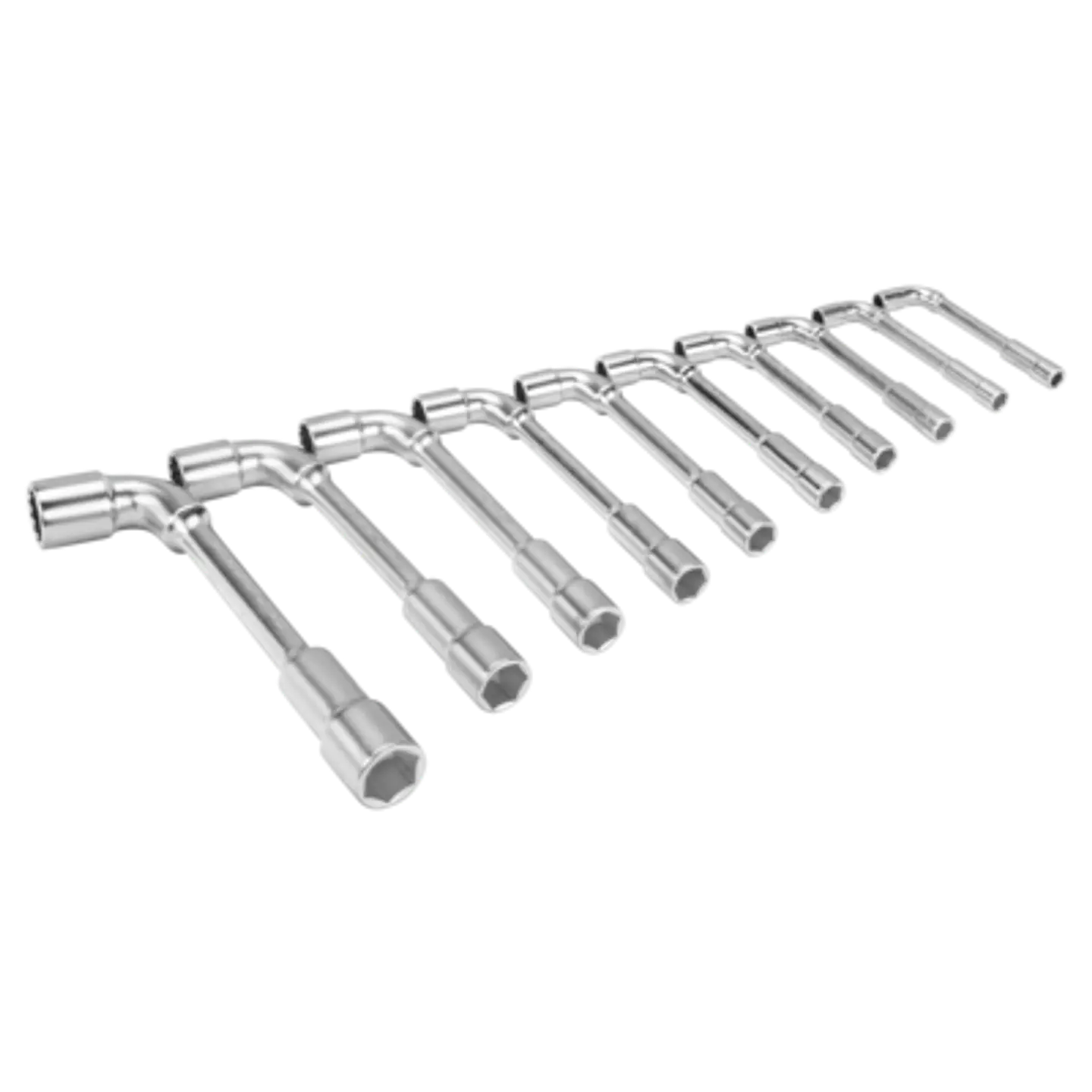 Juego de llaves de tubo acodadas de dos bocas métricas con perfil Dynamic-Drive™ de 12 x 6 puntos (11 piezas/caja) Bahco 28M-11 1