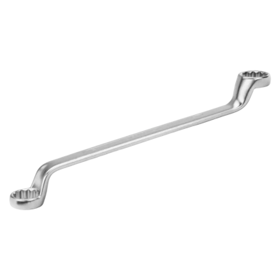 Llave de estrella de dos bocas extraacodada de 12 mm x 13 mm con acabado cromado de 210 mm Bahco 2M-12-13 1