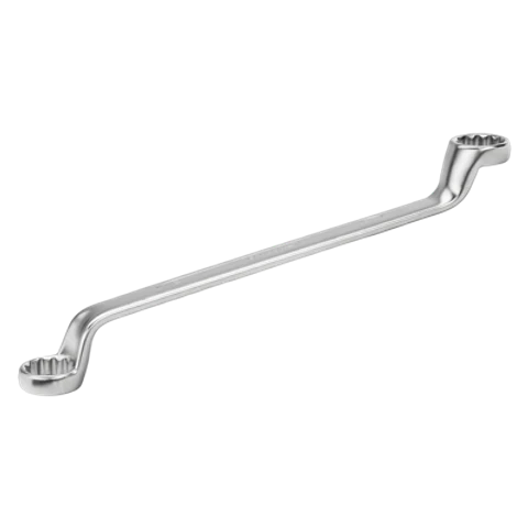 Llave combinada acodada de 14 mm x 15 mm con acabado cromado de 226 mm Bahco 2M-14-15