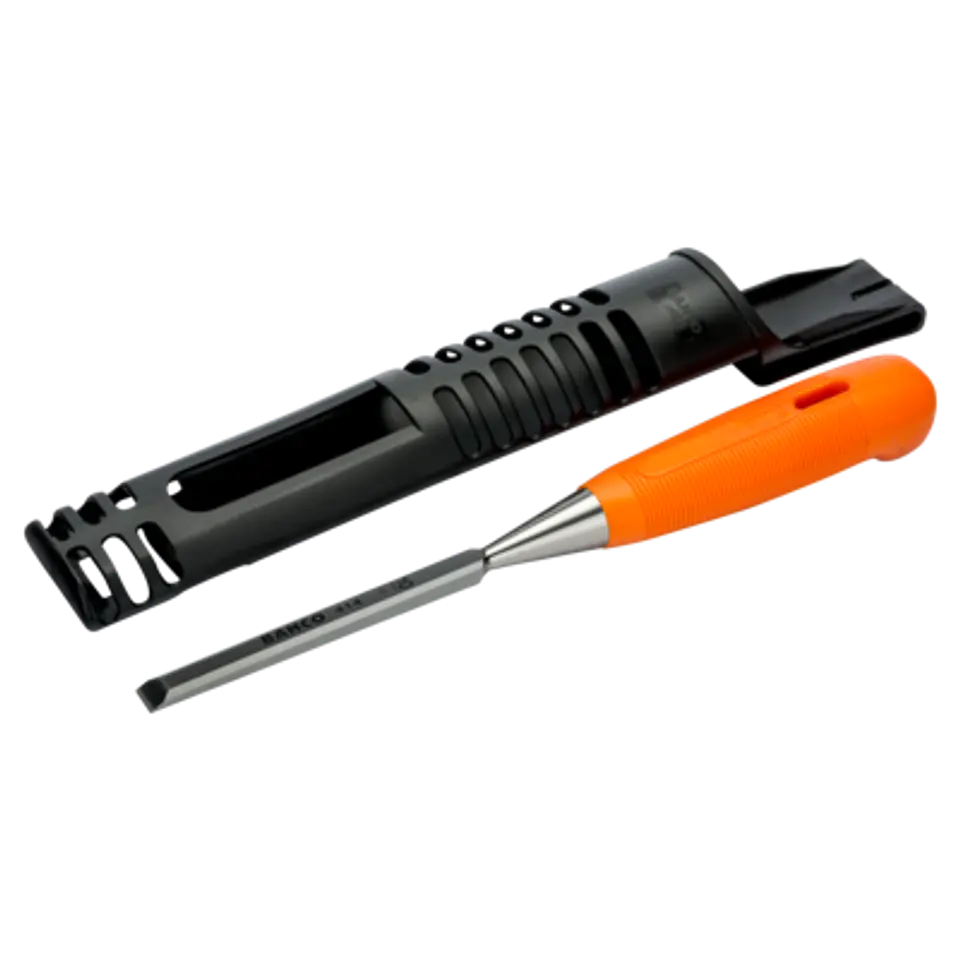 Formón con mango de polipropileno naranja de 18 mm Bahco 414-18 1