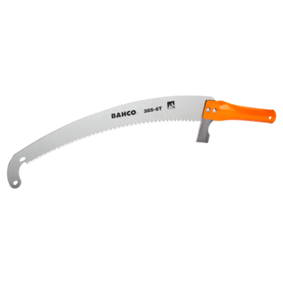 Serrucho de poda para pértiga y dientes templados 6 DPP con mango de acero tubular y gancho con punta ampliada de 360 mm Bahco 385-6T 1