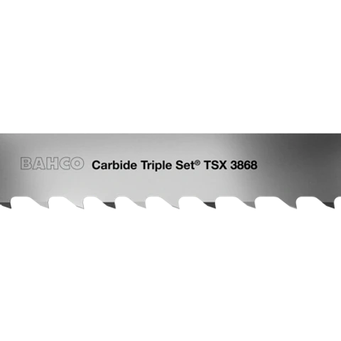 Sierra de cinta de carburo para corte de metal de triple chip para materiales difíciles y abrasivos, dentado TSX, 1,4/2 DPP de 1,6 mm x