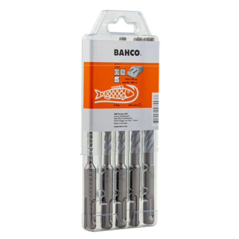 Juego de brocas para hormigón armado SDS + 4C (5 piezas) Bahco 4651-SET-5