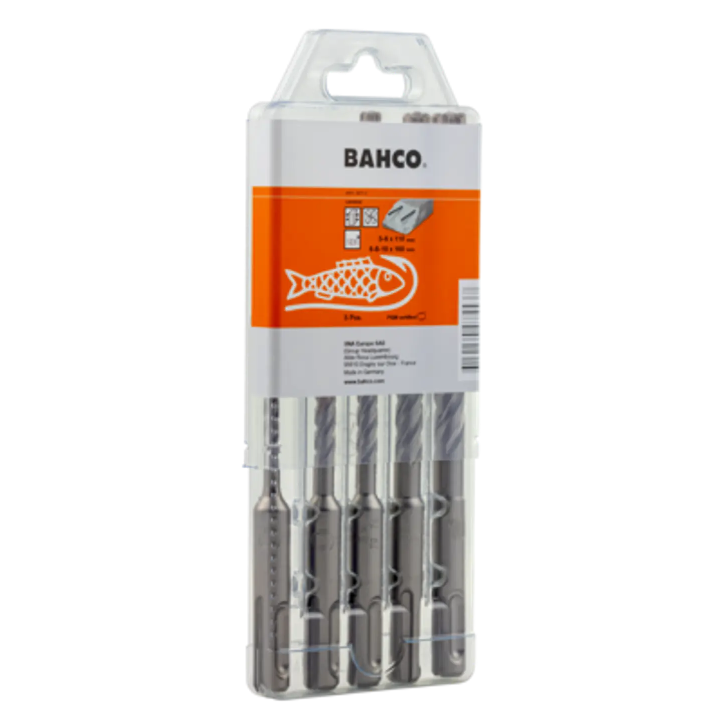 Juego de brocas para hormigón armado SDS + 4C (5 piezas) Bahco 4651-SET-5 1