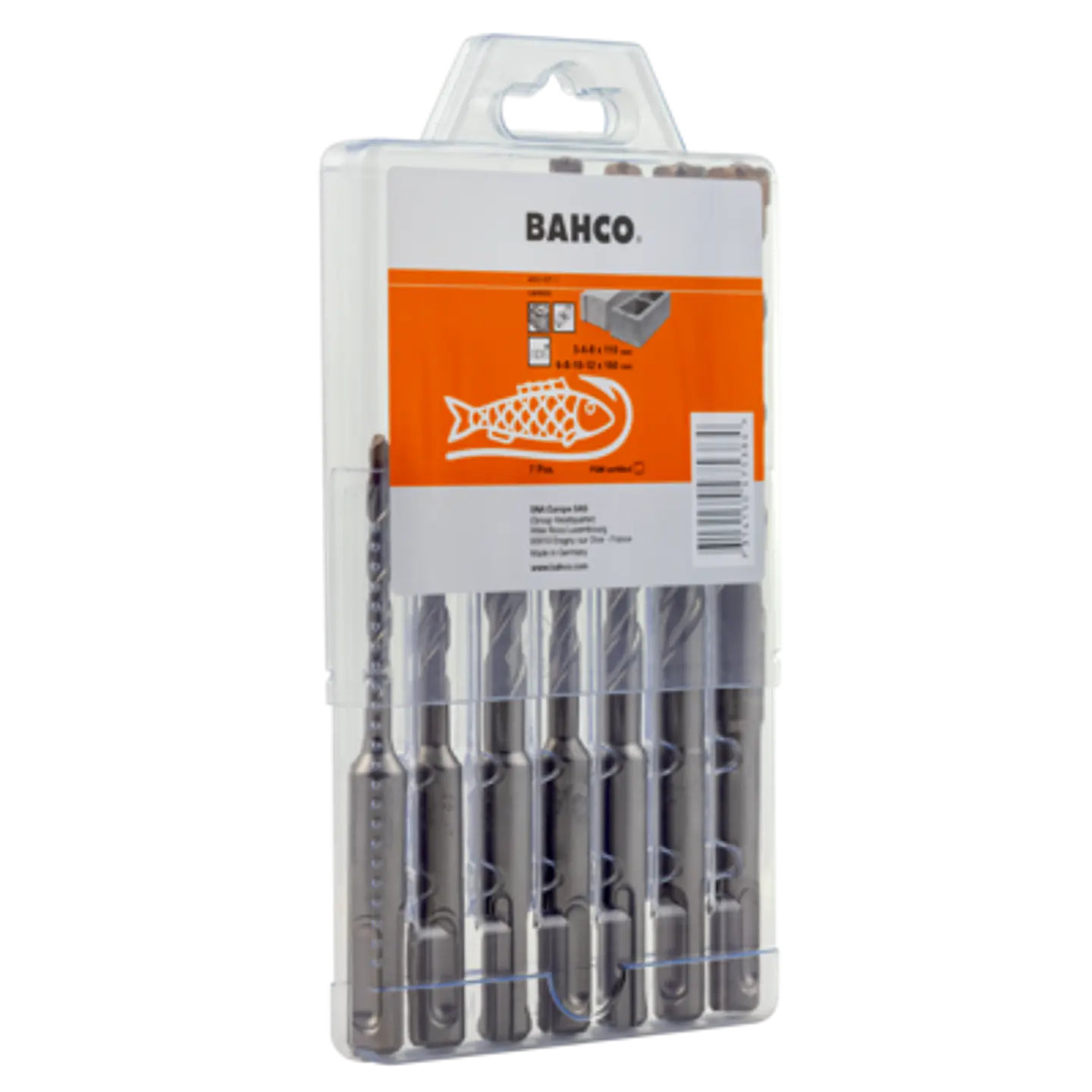 Juego de brocas para hormigón armado SDS + 2C (7 piezas) Bahco 4652-SET-7 1