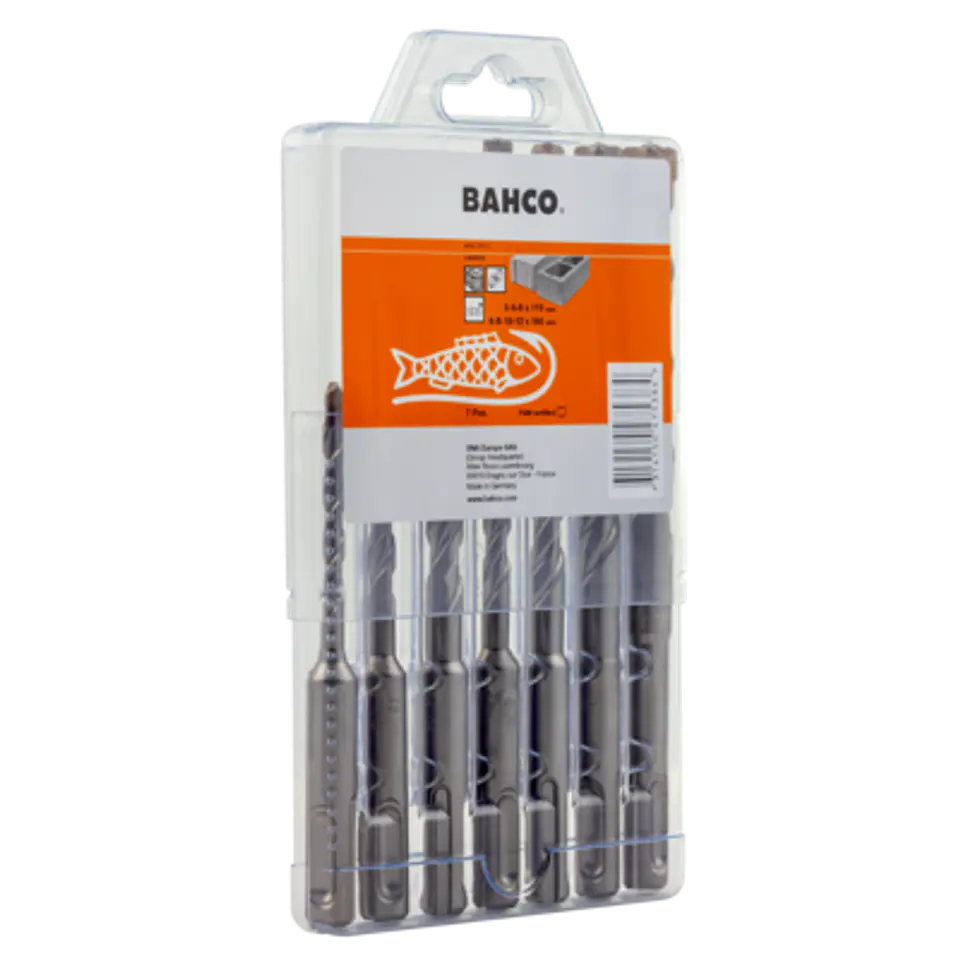 Juego de brocas para hormigón armado SDS + 2C (7 piezas) Bahco 4652-SET-7 1