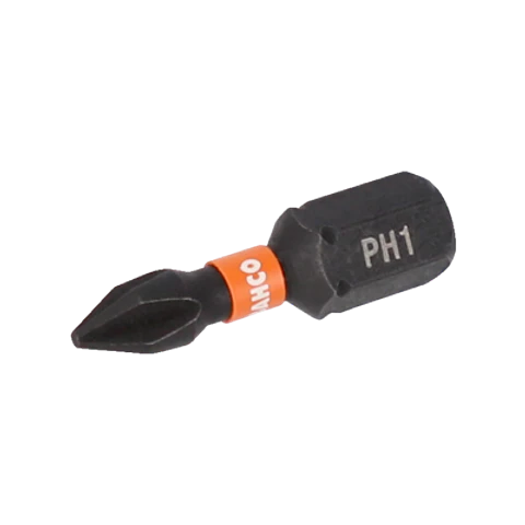 Puntas de impacto de torsión de 1/4" para tornillos de cabeza Phillips PH2 de 25 mm - 25 unidades/envase blíster Bahco 66IM/PH2-25P