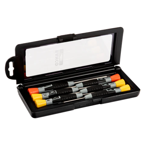 Juego de 6 destornilladores de precisión para tornillos ranurados y Phillips, 1,5-3- mm/PH0-PH1 Bahco 706-1