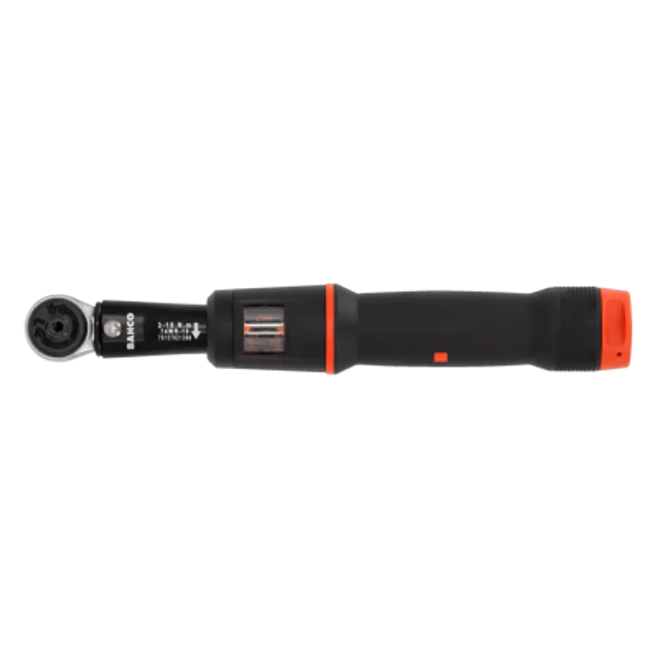 Llave dinamométrica mecánica de disparo ajustable con visor y cabeza fija de carraca Bahco 74WR-25 1