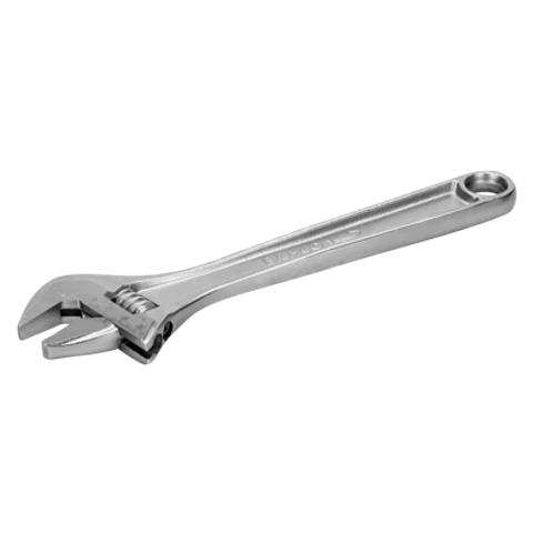 Llave ajustable "inglesa"de moleta central estándar de 53 mm con acabado cromado de 455 mm Bahco 8075 C