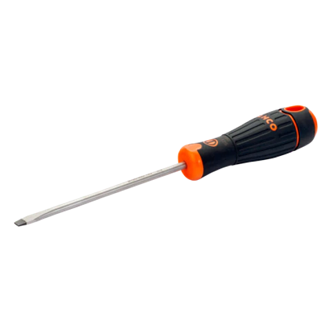 Destornillador de punta plana ranurada BahcoFit con agarre de goma, 0,8 mm x 4 mm x 100 mm Bahco B190.040.100