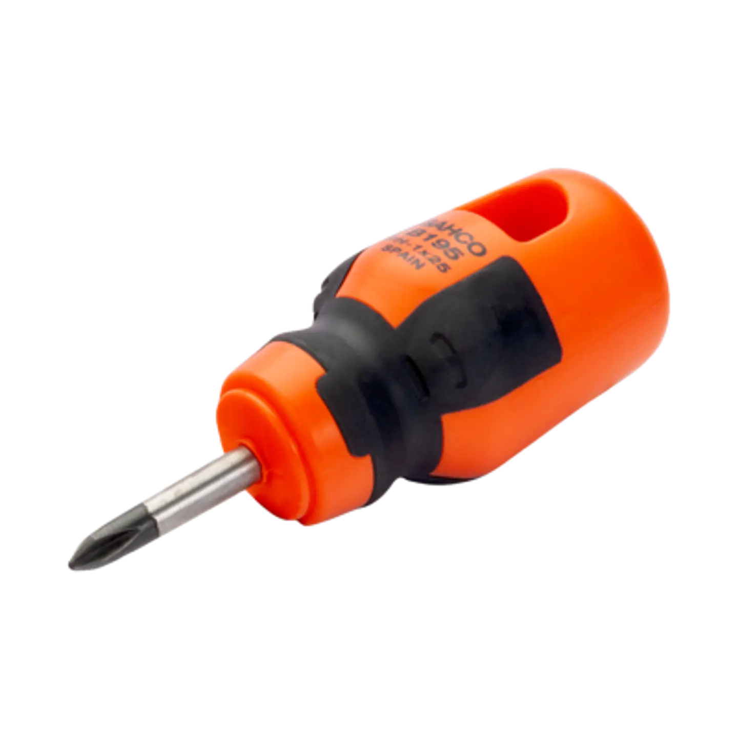 Destornillador Phillips BahcoFit con mango de goma Stubby (PH1 x 25 mm) Bahco B195.001.025 1