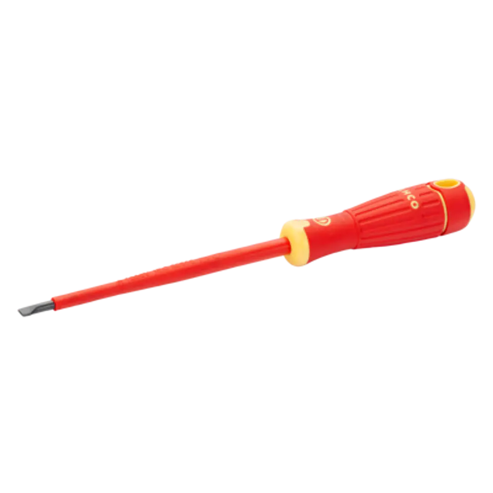 Destornillador ranurado aislado VDE BahcoFit con mango multicomponente, 1 mm x 5,5 mm x 125 mm Bahco B196.055.125 1