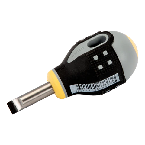 Destornillador de punta recta ERGO™ con mango de goma Stubby (1 x 5,5 x 45 mm) Bahco BE-8450