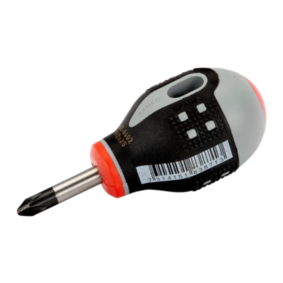 Destornillador para Phillips ERGO™ con agarre de goma Stubby, PH2 x 25 mm Bahco BE-8602 1