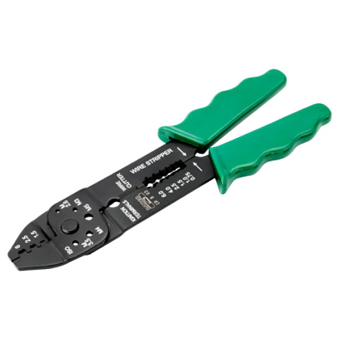 Alicates para engastado/corte/pelado con mango verde 14 AWG-10 AWG Bahco CR B 03