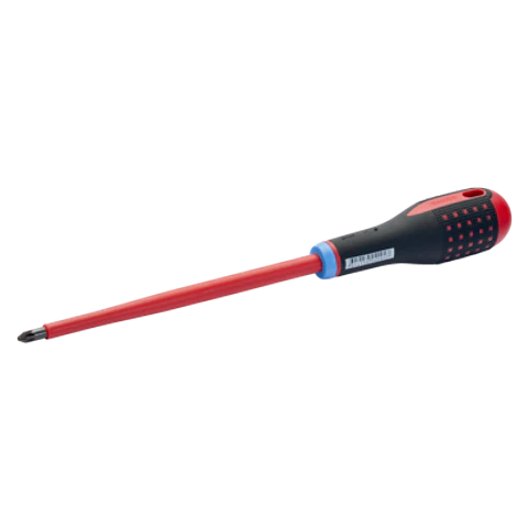 Bahco BE-8840S: Destornillador Pozidriv aislado VDE ERGO™ con mango de tres componentes, PZ4 x 36 mm x 200 mm Bahco BE-8840S