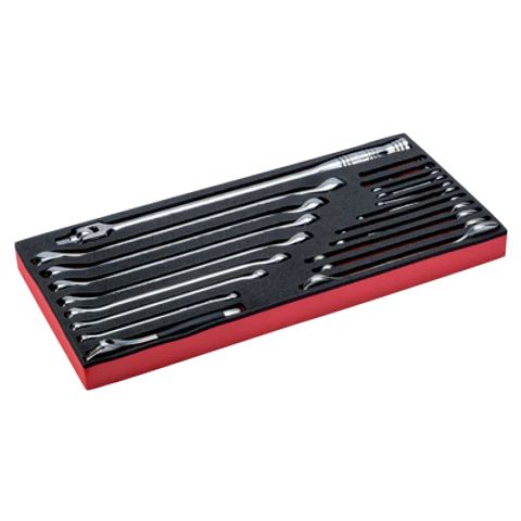Bandeja de foam con composición de herramientas en pulgadas para nuestras cajas metálicas de las series 1483K y 1483KHD (20 piezas) Bahco