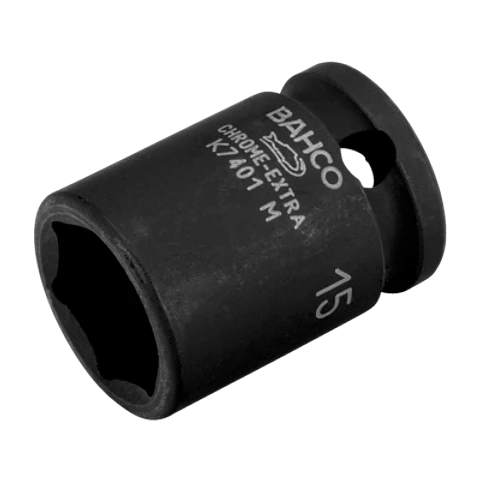 Vaso de impacto con cuadradillo de 3/8" con perfil hexagonal de 21 mm y acabado fosfatado Bahco K7401M-21