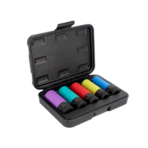 Juego de vasos para ruedas 1/2". Contenido:17,19,21, 22, 24 mm Bahco BWSS12P5