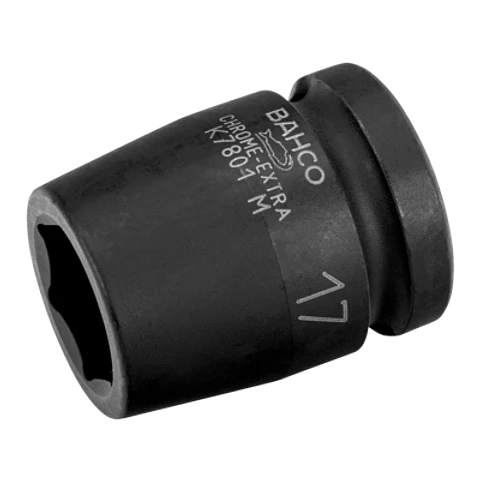 Vaso de impacto con cuadradillo de 1/2" con perfil hexagonal de 25 mm y acabado fosfatado Bahco K7801M-25