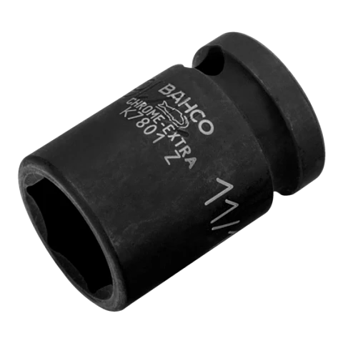 Vaso de impacto con cuadradillo de 1/2" con perfil hexagonal de 3/8" y acabado fosfatado Bahco K7801Z-3/8